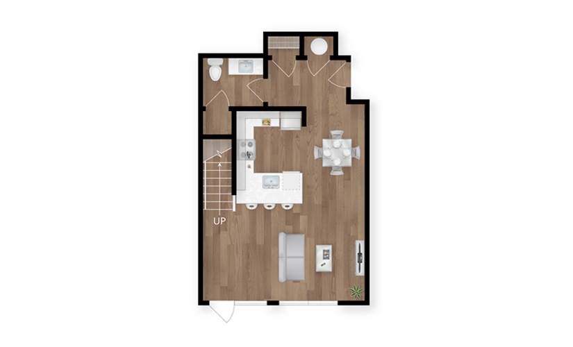 C4A - 3 bedroom floor plan layout with 3.5 bathrooms and 1919 square feet